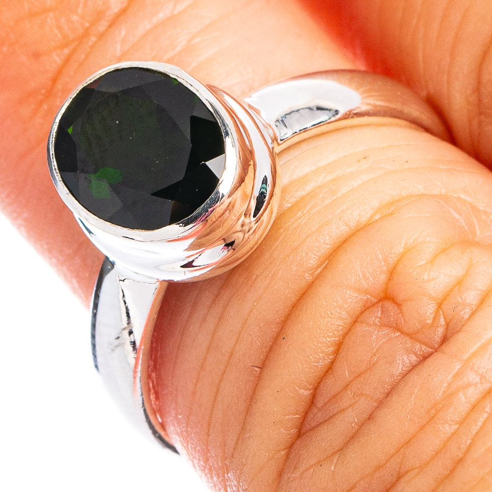 Chrome Diopside Ring Size 6 (.925 Sterling Silver)