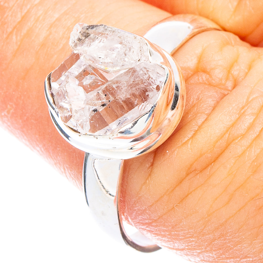 Herkimer Diamond Ring Size 8.5 (925 Sterling Silver) R6647