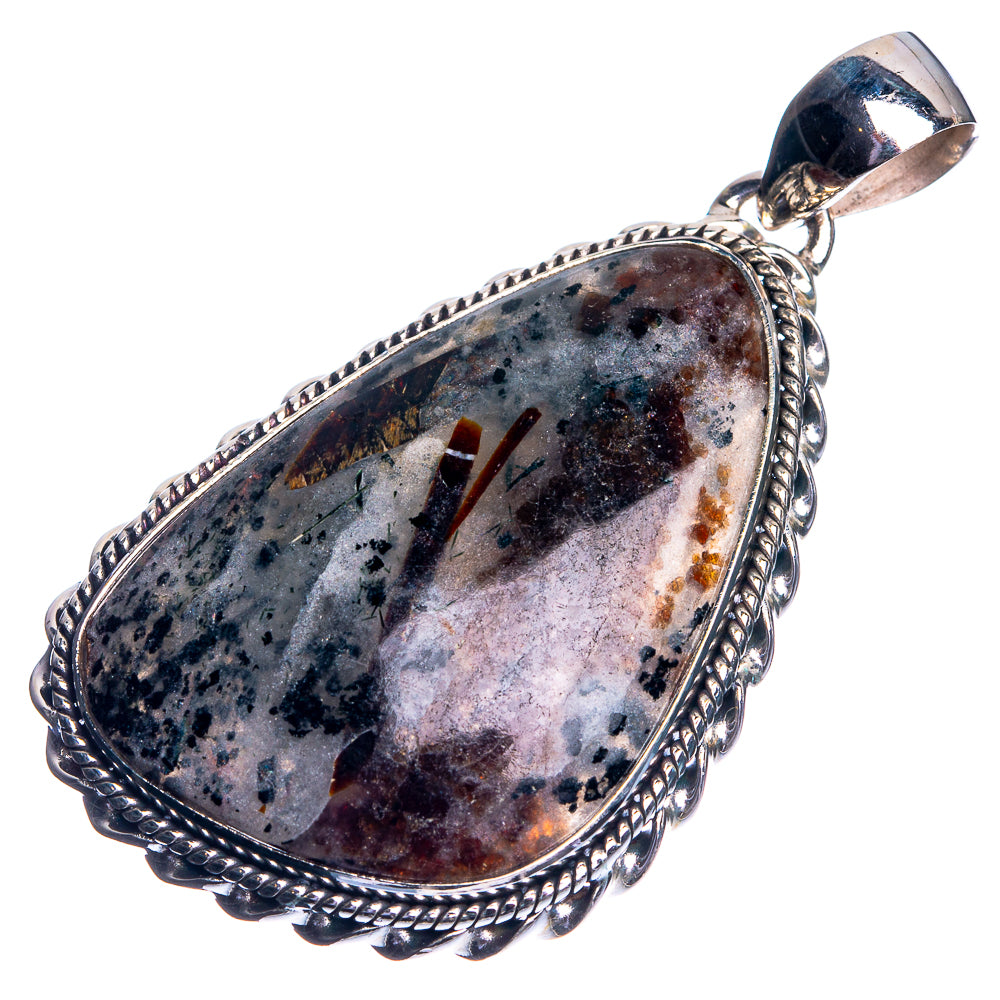 Astrophyllite 925 Sterling Silver Pendant 2"
