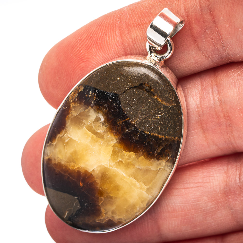 Septarian Pendant 2" (.925 Sterling Silver)