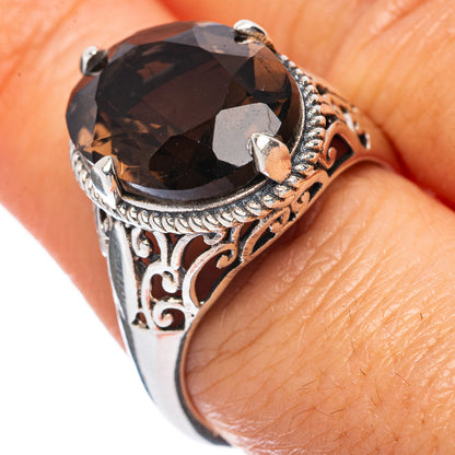 Smoky Quartz Ring Size 8.5 (925 Sterling Silver) R3327