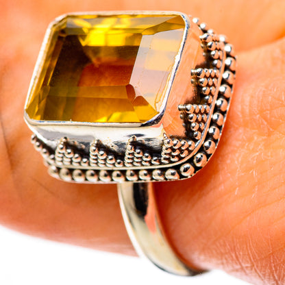 Faceted Citrine 925 Sterling Silver Ring Size 8.75 (925 Sterling Silver) RING139538