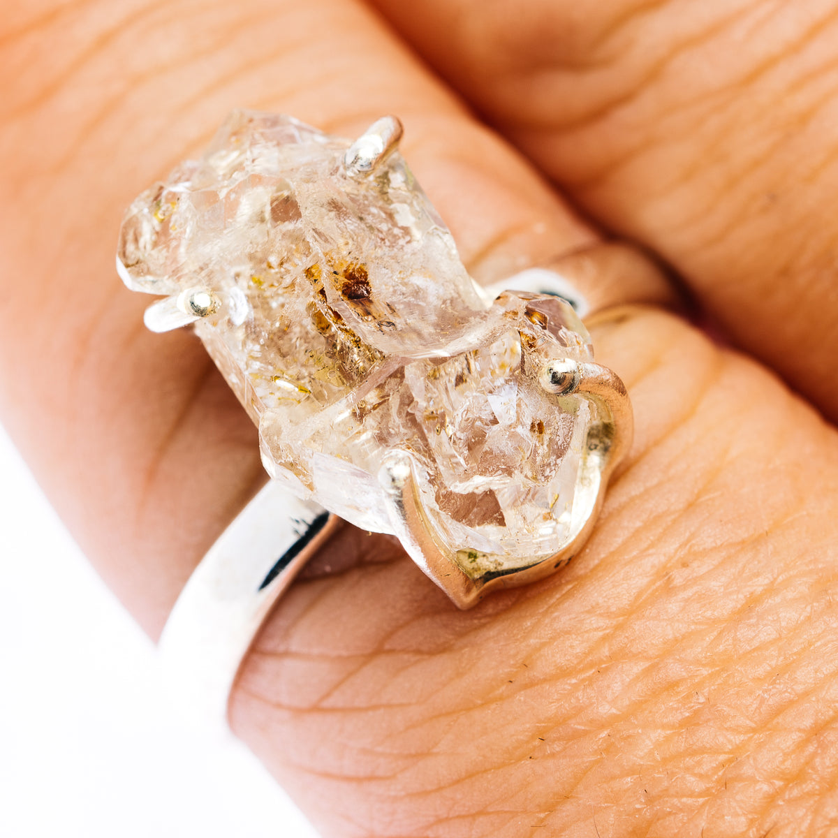 Petroleum Quartz Ring Size 9.5 (.925 Sterling Silver)