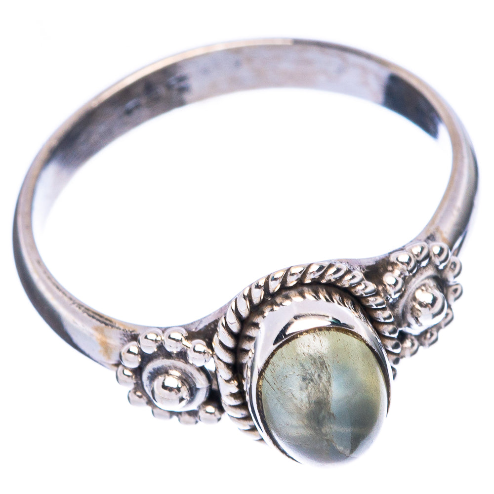 Prehnite Dainty Ring Size 6.75 (925 Sterling Silver) R5993