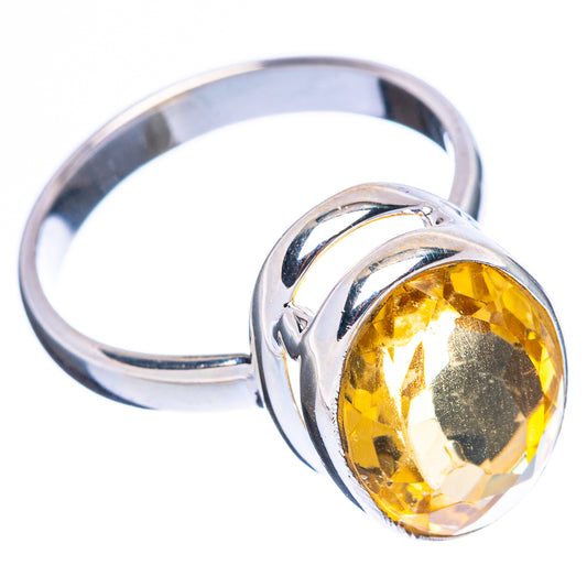 Faceted Citrine Ring Size 8.75 (925 Sterling Silver) R4591