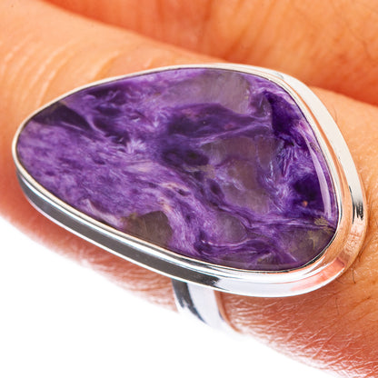Charoite 925 Sterling Silver Ring Size 8