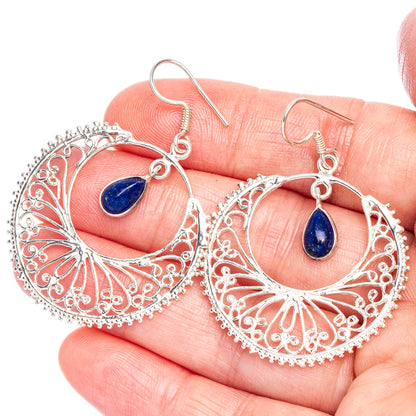 Lapis Lazuli Earrings 1 7/8" (925 Sterling Silver) E433202