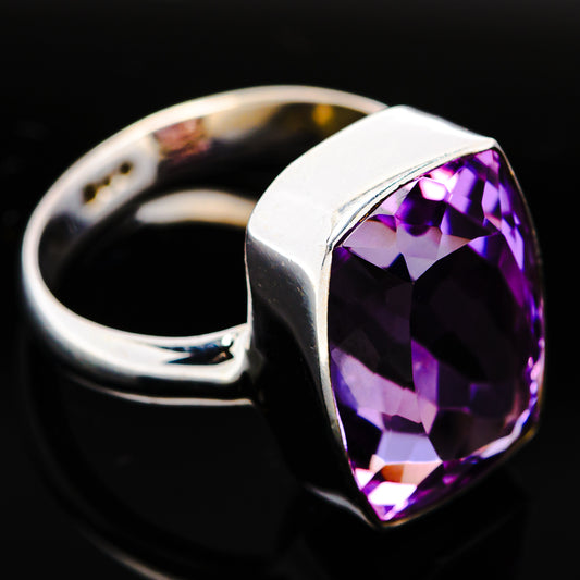 Premium Brazilian Amethyst Ring Size 5 Adjustable (.925 Sterling Silver)
