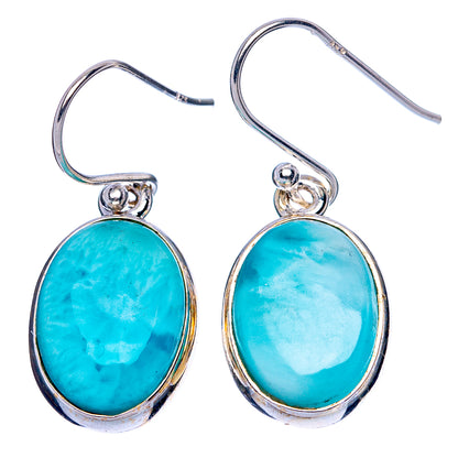Larimar Earrings 1 1/4" (925 Sterling Silver) E1915