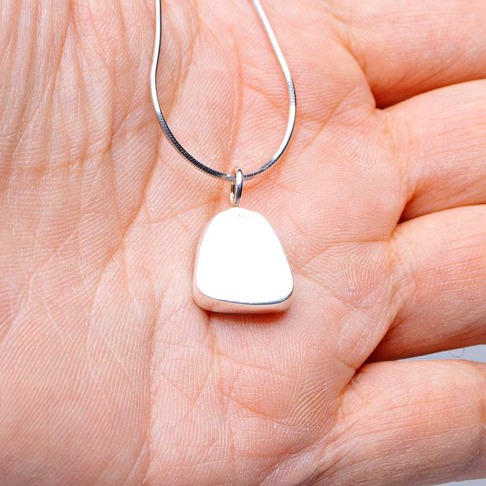 Australian Fire Opal Necklace 16" (.925 Sterling Silver)