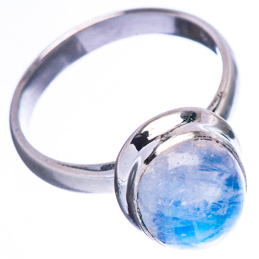 Rainbow Moonstone Ring Size 7 (925 Sterling Silver) R3755