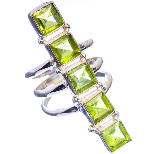 Large Peridot Ring Size 6.75 (925 Sterling Silver) R143154