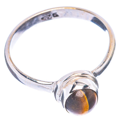 Tiger Eye Dainty Ring Size 7 (925 Sterling Silver) R5265