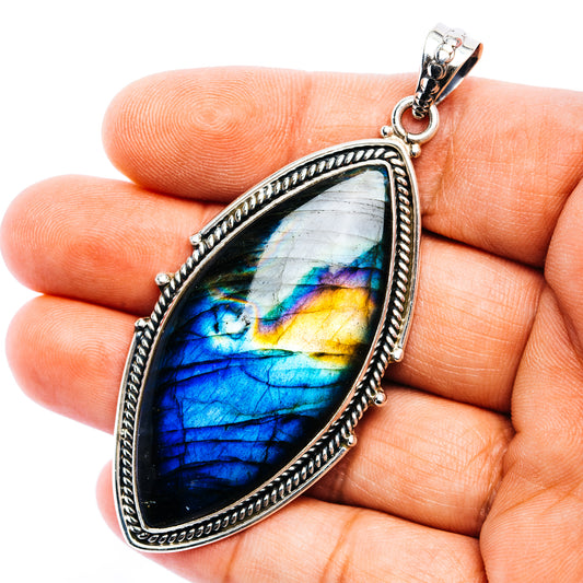 Spectrolite Pendant 3" (.925 Sterling Silver)
