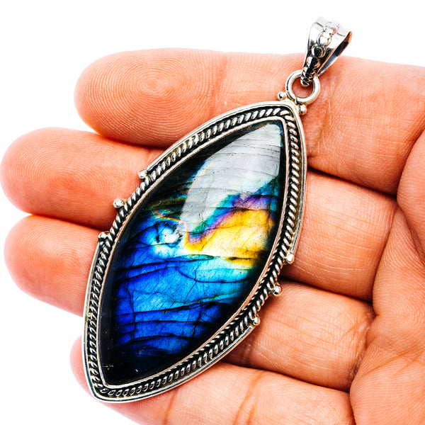 Spectrolite Pendant 3" (.925 Sterling Silver)