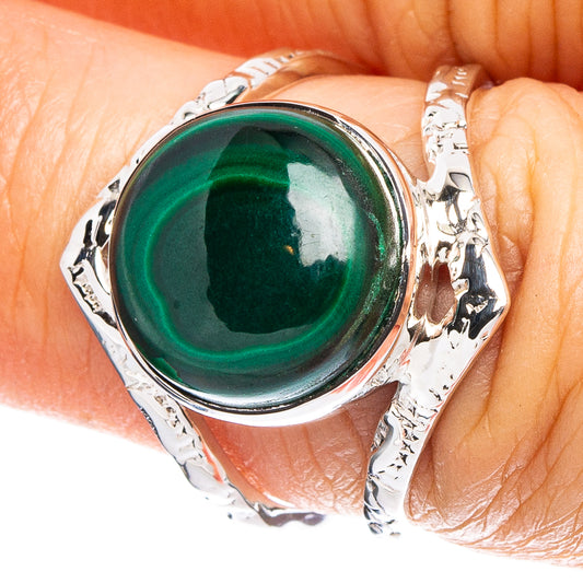 Malachite 925 Sterling Silver Premium Ring Size 6.75 (925 Sterling Silver) R6493