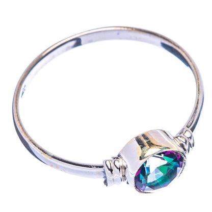 Mystic Topaz Dainty Ring Size 8.25 (925 Sterling Silver) R147001