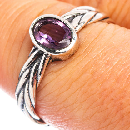 Amethyst Dainty Ring Size 7.5 (.925 Sterling Silver)