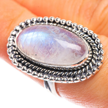 Rainbow Moonstone Ring Size 6 (925 Sterling Silver) RING143420