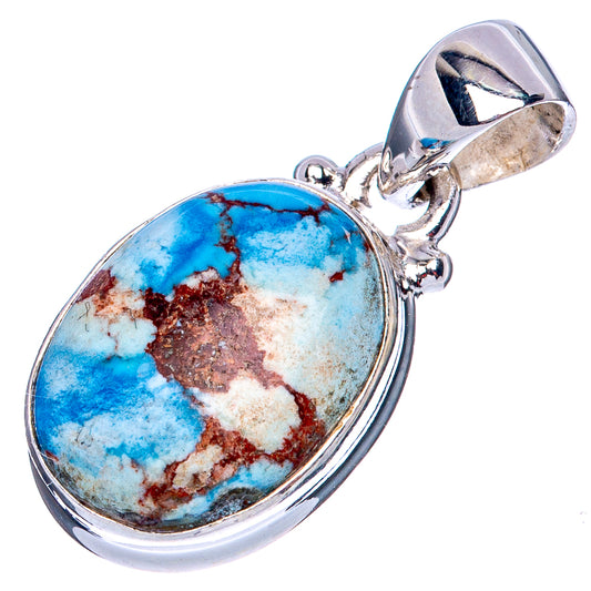 Rare Golden Hills Turquoise Pendant 1 1/8" (925 Sterling Silver) P41956