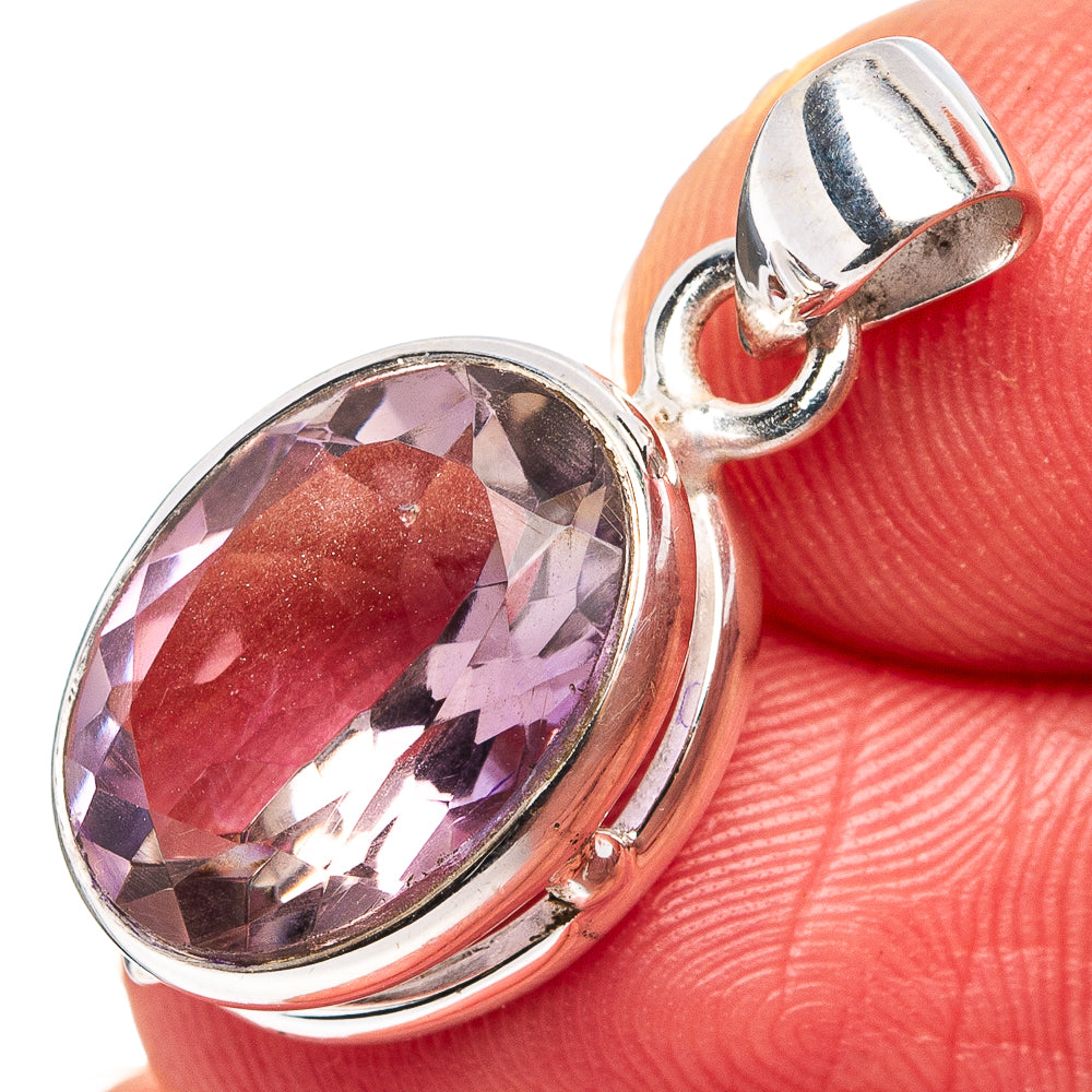 Faceted Amethyst Dainty Pendant 1" (.925 Sterling Silver)