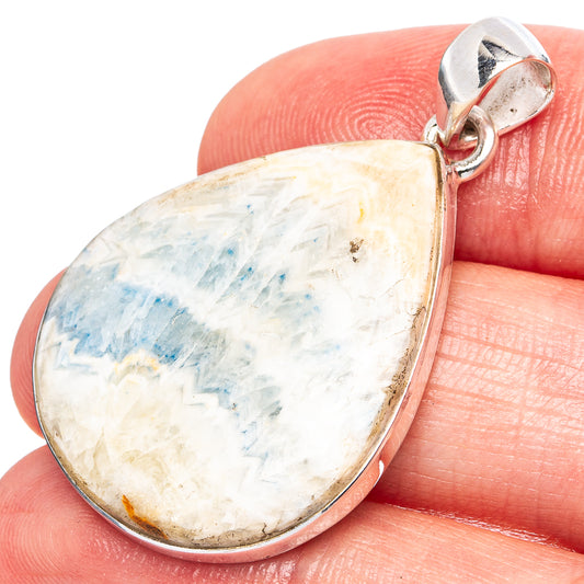 Blue Scheelite Pendant 1 1/2" (925 Sterling Silver) P43285