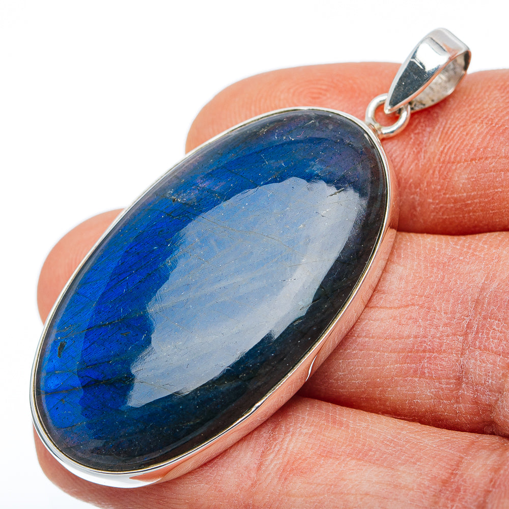Premium Labradorite Pendant 2" (.925 Sterling Silver)