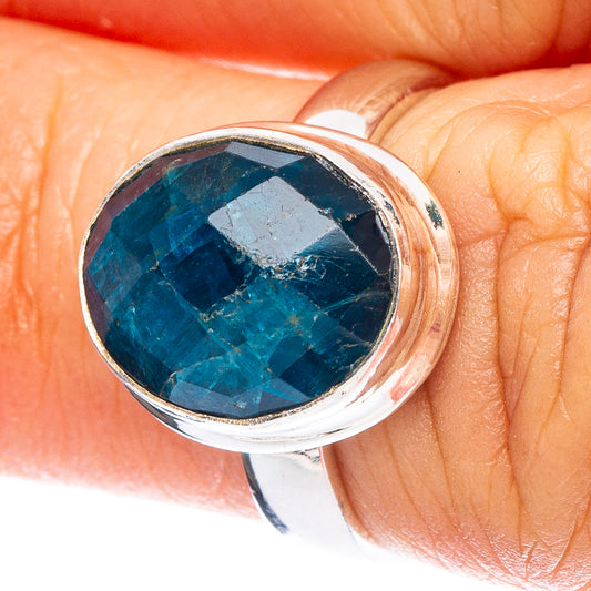 Rare Apatite Ring Size 5 (925 Sterling Silver) R6813