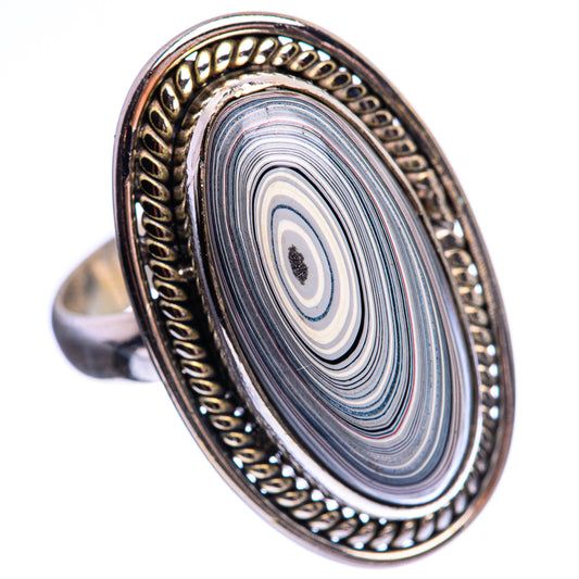 Fordite Ring Size 7.5 (925 Sterling Silver) R142950