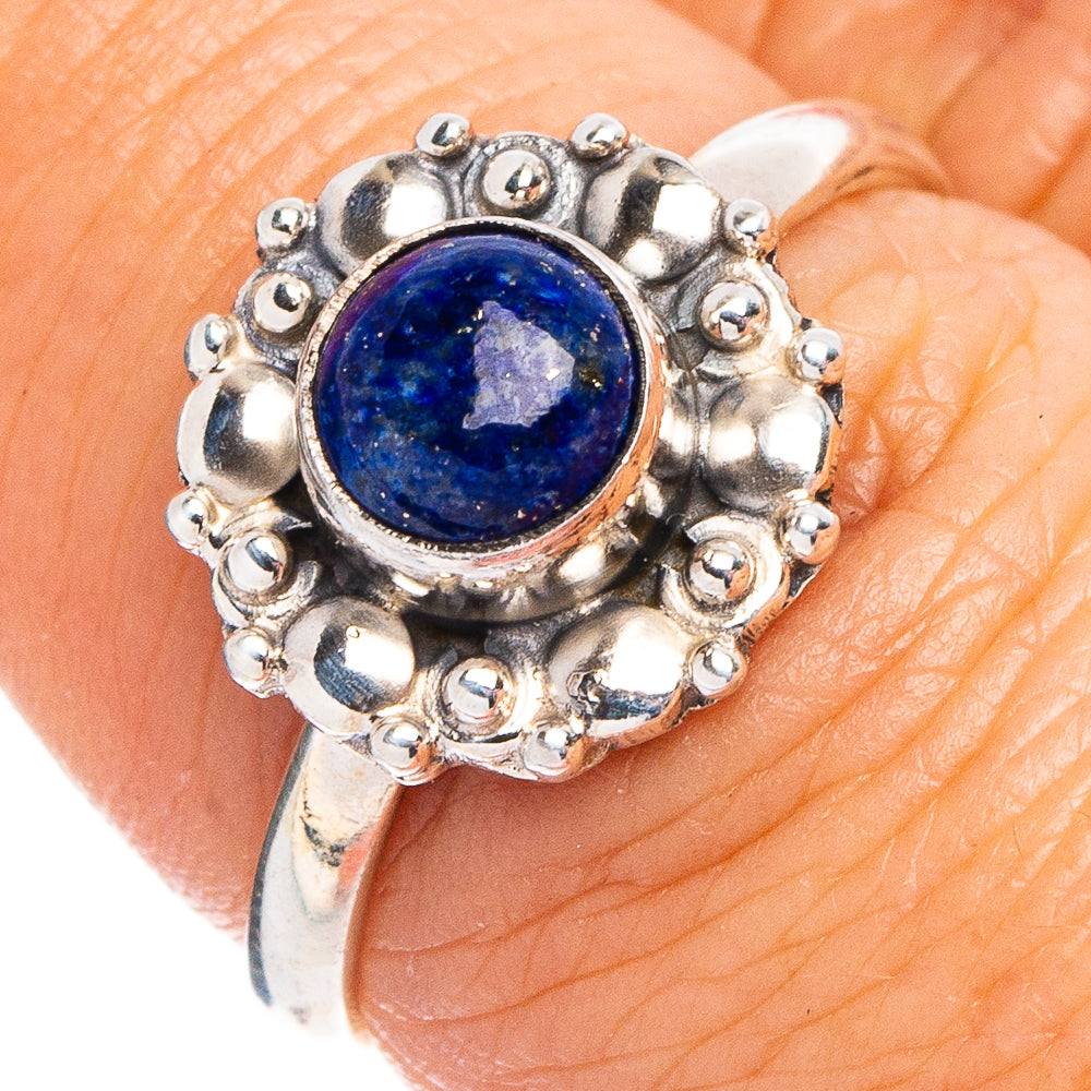 Dainty Lapis Lazuli Ring Size 7 (.925 Sterling Silver)