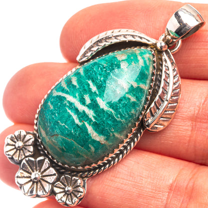 Amazonite Pendant 2" (925 Sterling Silver) P38809