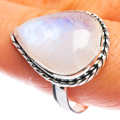 Rainbow Moonstone Ring Size 10 (925 Sterling Silver) RING143407