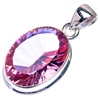Faceted Color Change Alexandrite (Lab.) Pendant 1 1/8" (925 Sterling Silver) P39241