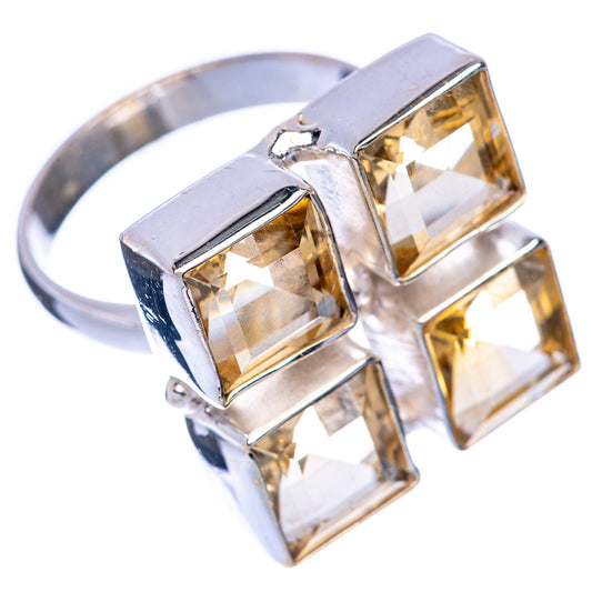 Large Faceted Citrine Ring Size 9 (925 Sterling Silver) R144808