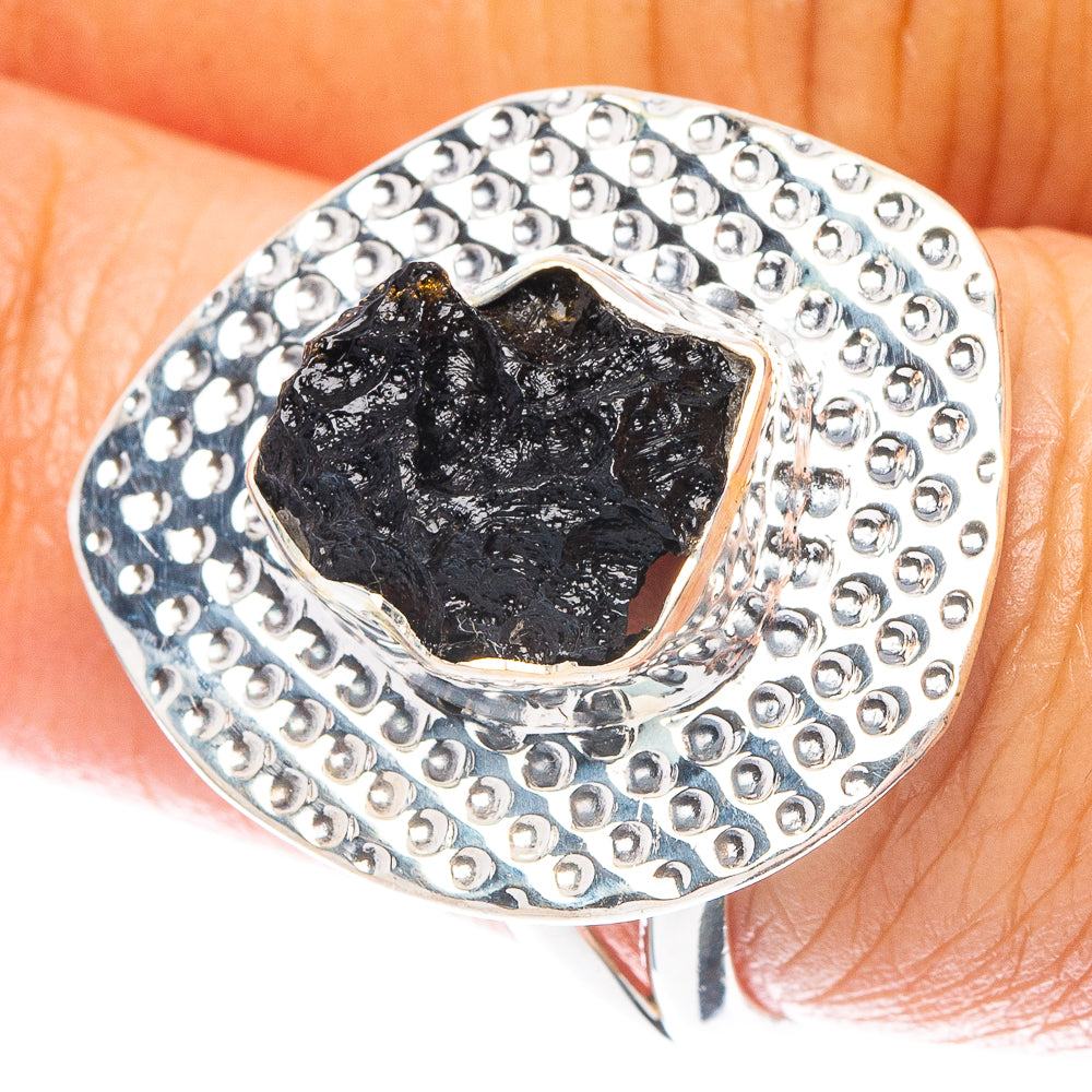 Tektite Ring Size 8 (925 Sterling Silver) R6924