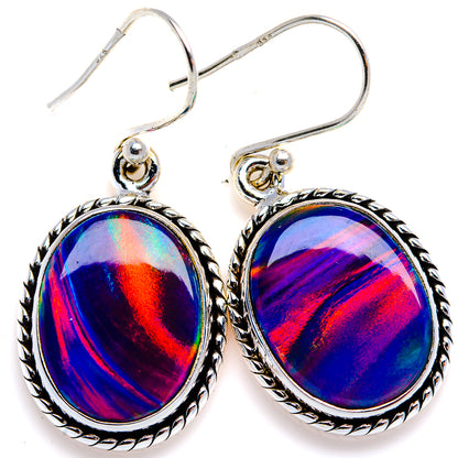 Aura Opal Earrings 1 3/8" (925 Sterling Silver) EARR432068