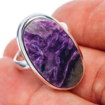Premium Charoite Ring Size 7 (.925 Sterling Silver)