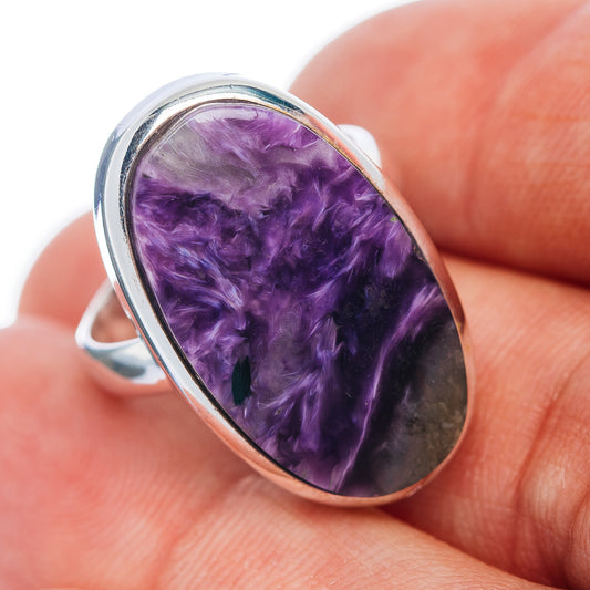 Premium Charoite Ring Size 7 (.925 Sterling Silver)