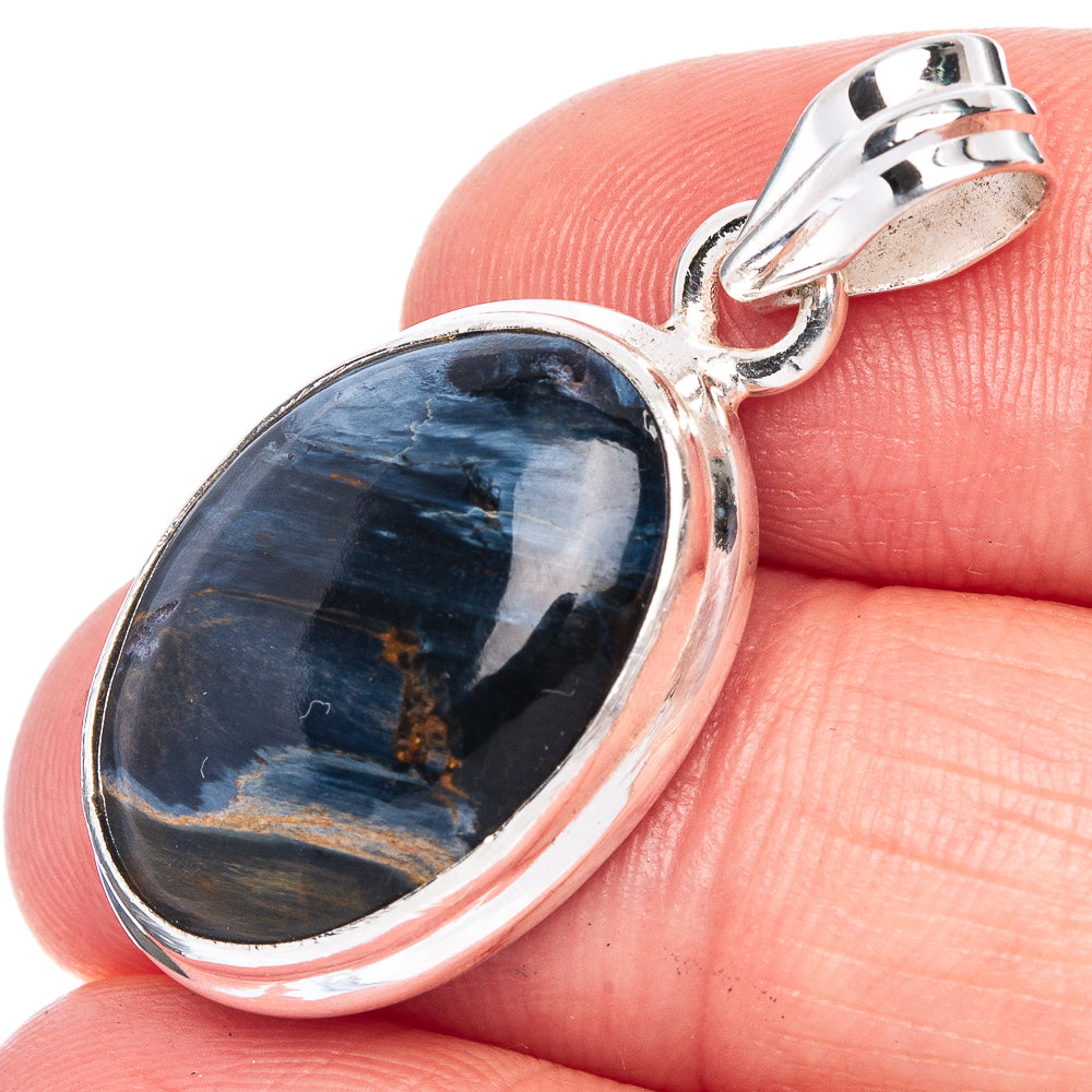 Pietersite Pendant 1 3/8" (925 Sterling Silver) P40486