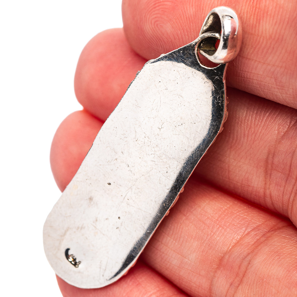 Mohave Turquoise Pendant 1 7/8" (.925 Sterling Silver)