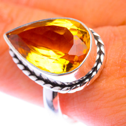 Faceted Citrine Ring Size 10 (925 Sterling Silver) RING139900