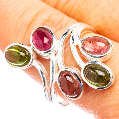 Pink Green Tourmaline Ring Size 10 (925 Sterling Silver) R142640
