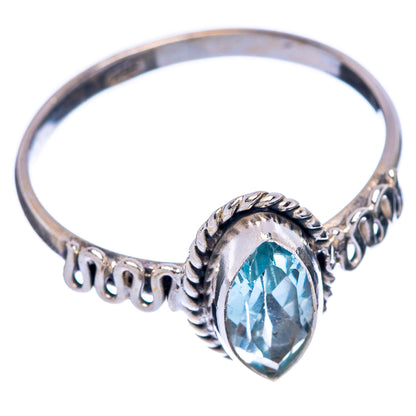 Blue Topaz Dainty Ring Size 8.5 (925 Sterling Silver) R145715