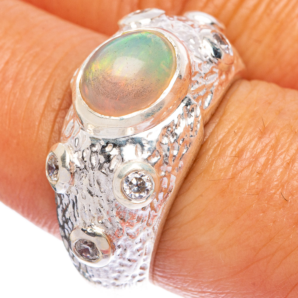 Rare Ethiopian Opal Ring Size 7.75 (925 Sterling Silver) R146036