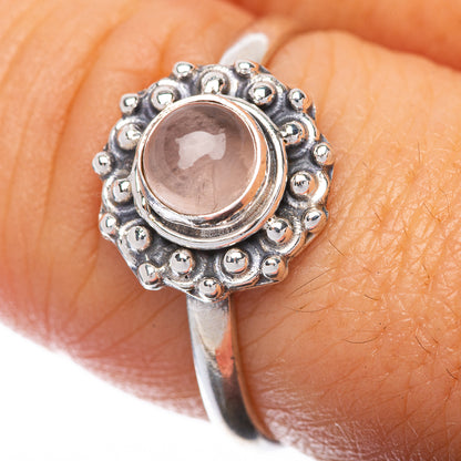 Rose Quartz Dainty Ring Size 8.5 (925 Sterling Silver) R145177