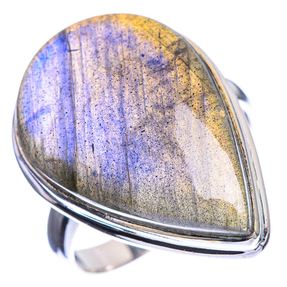 Large Labradorite 925 Sterling Silver Ring Size 12