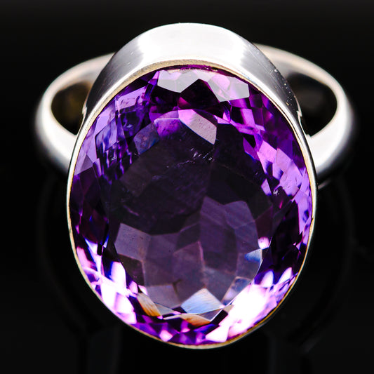 Premium Brazilian Amethyst Ring Size 6 Adjustable (.925 Sterling Silver)