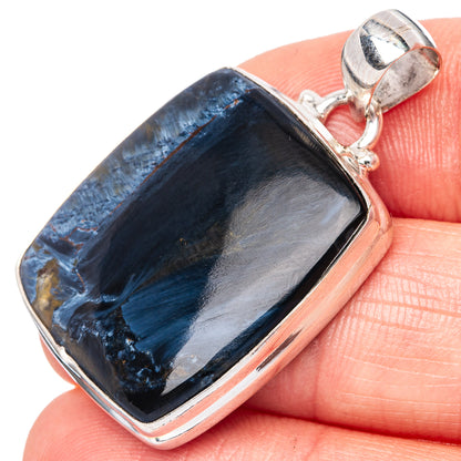 Rare Pietersite 925 Sterling Silver Pendant 1 3/8" (925 Sterling Silver) P42624