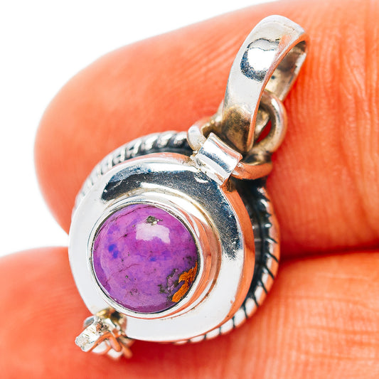 Purple Mojave Turquoise Poison Pendant 1" (.925 Sterling Silver)
