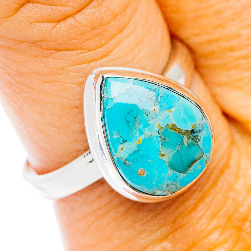 Kingman Turquoise Ring Size 10 (.925 Sterling Silver)
